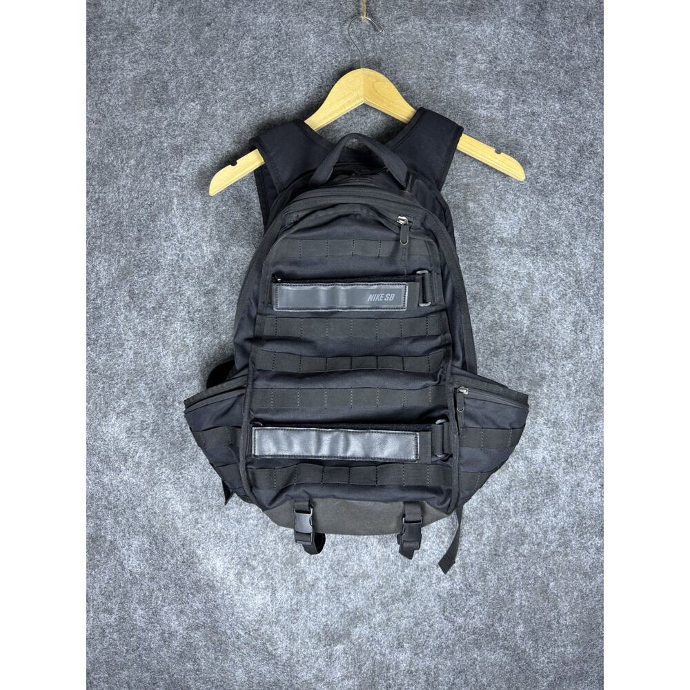 Nike SB RPM Backpack Black Skateboarding Laptop Bag Skateboard Straps MOLLE